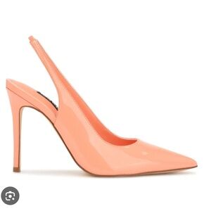 NINE WEST Feather Slingback Heel - Orange